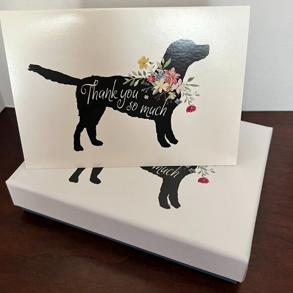 Black Lab "Thank You" Card Stationary Set (BRAND NEW IN DECORATIVE BOX!!) - Picture 6 of 6